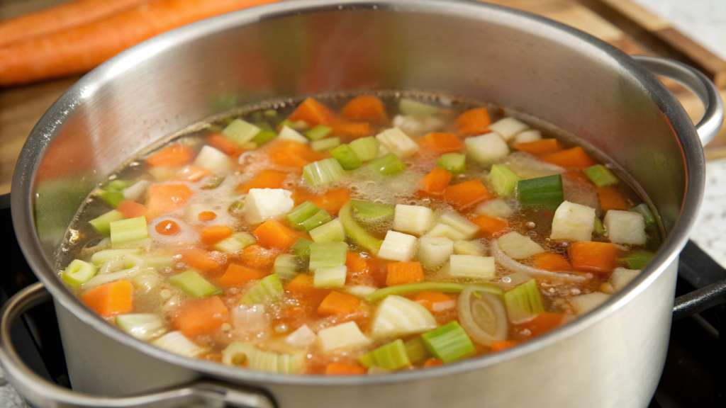 A Bowl Of Campbell S Soup With Added Grilled Chick