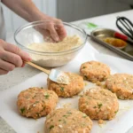 How do you keep salmon patties from falling apart when cooking