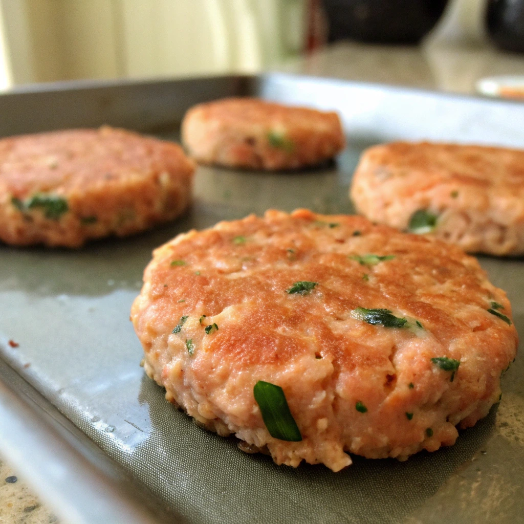 Salmon Patties Close Up Ow Image Quality Nothing